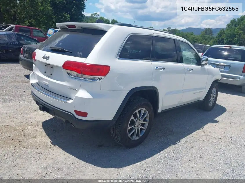 2015 Jeep Grand Cherokee Limited VIN: 1C4RJFBG5FC632565 Lot: 45391623
