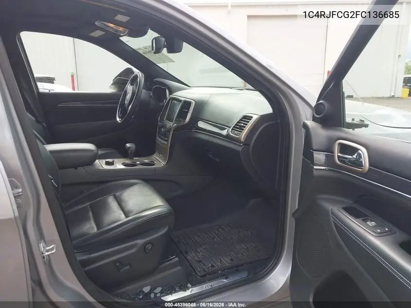 2015 Jeep Grand Cherokee Overland VIN: 1C4RJFCG2FC136685 Lot: 45396046