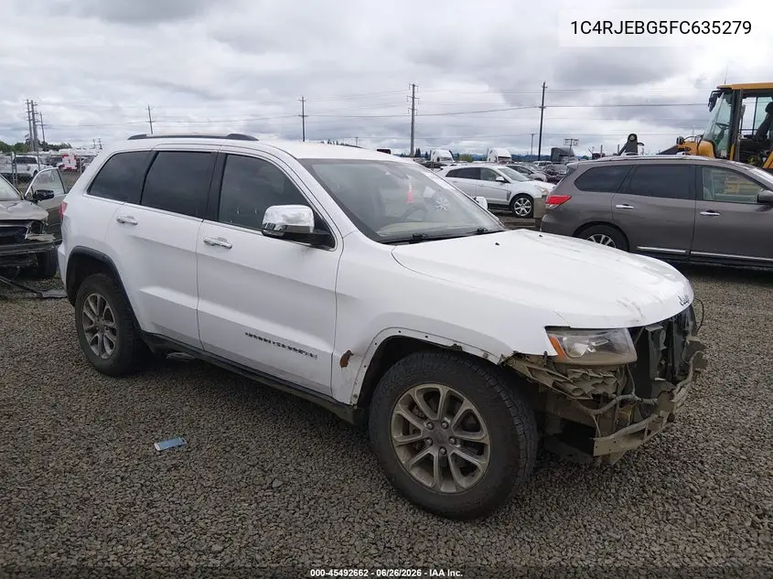 2015 Jeep Grand Cherokee Limited VIN: 1C4RJEBG5FC635279 Lot: 45492662