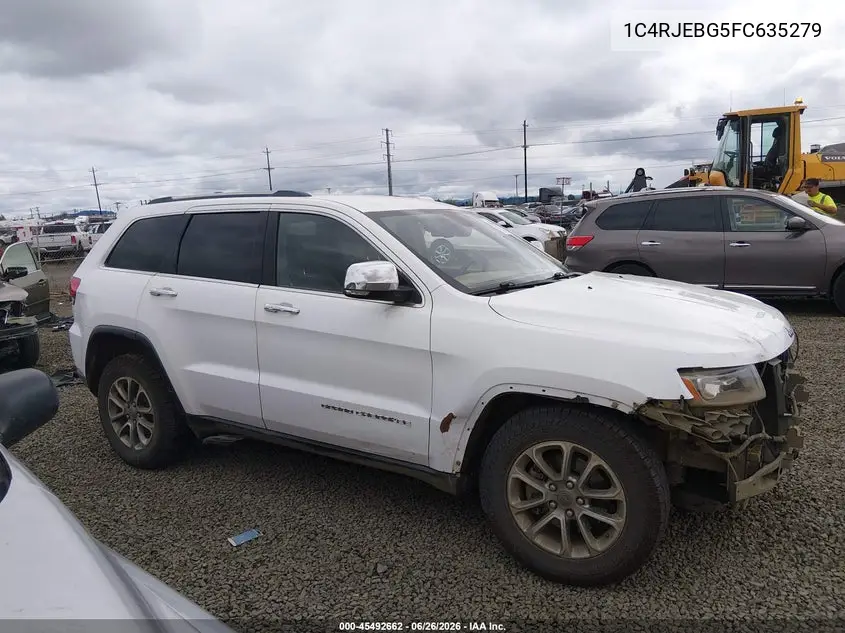 2015 Jeep Grand Cherokee Limited VIN: 1C4RJEBG5FC635279 Lot: 45492662