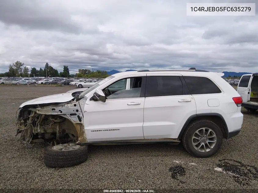 2015 Jeep Grand Cherokee Limited VIN: 1C4RJEBG5FC635279 Lot: 45492662