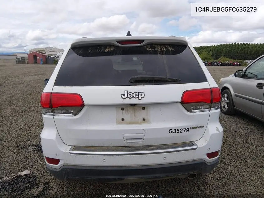2015 Jeep Grand Cherokee Limited VIN: 1C4RJEBG5FC635279 Lot: 45492662