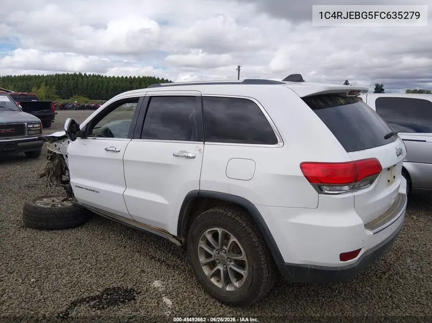 2015 Jeep Grand Cherokee Limited VIN: 1C4RJEBG5FC635279 Lot: 45492662