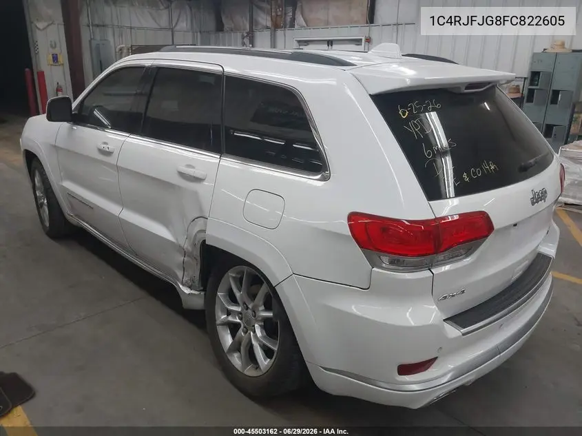 2015 Jeep Grand Cherokee Summit VIN: 1C4RJFJG8FC822605 Lot: 45503162