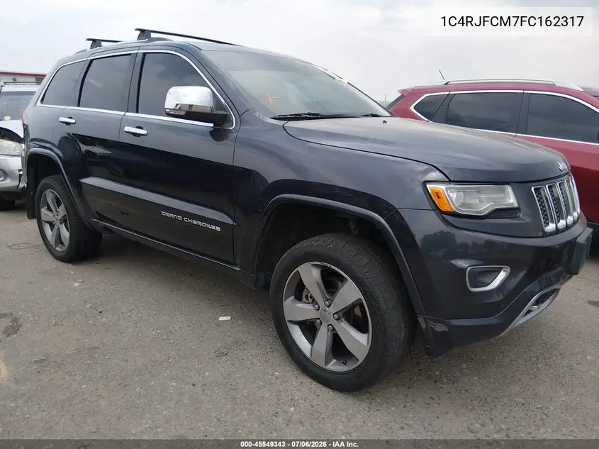 2015 Jeep Grand Cherokee Overland VIN: 1C4RJFCM7FC162317 Lot: 45549343