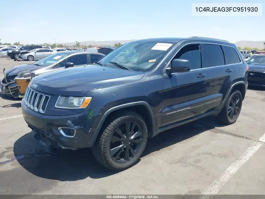 2015 Jeep Grand Cherokee Laredo VIN: 1C4RJEAG3FC951930 Lot: 45594444