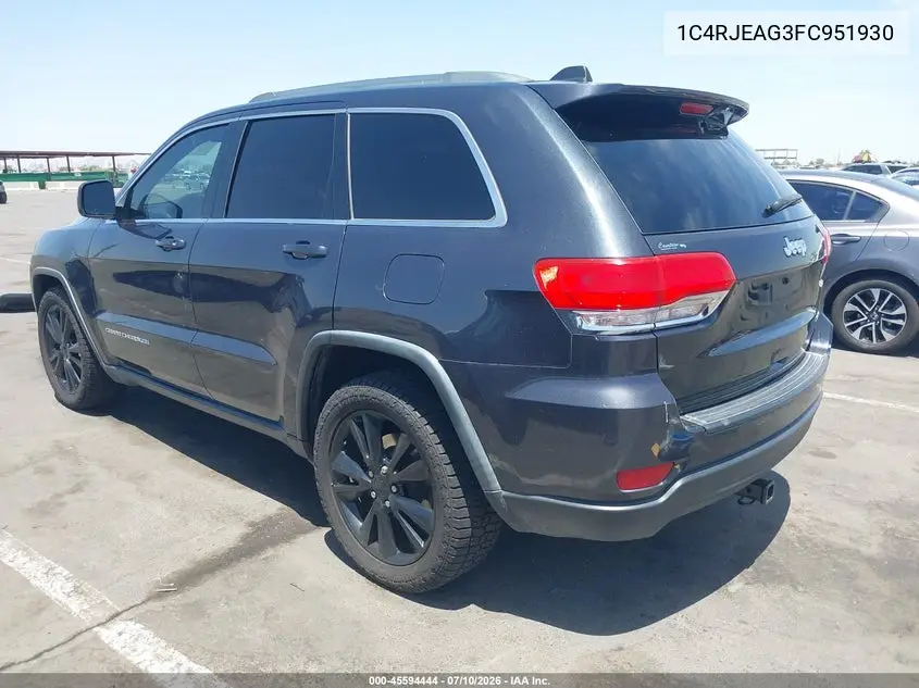 2015 Jeep Grand Cherokee Laredo VIN: 1C4RJEAG3FC951930 Lot: 45594444