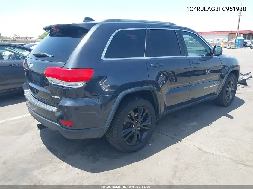2015 Jeep Grand Cherokee Laredo VIN: 1C4RJEAG3FC951930 Lot: 45594444