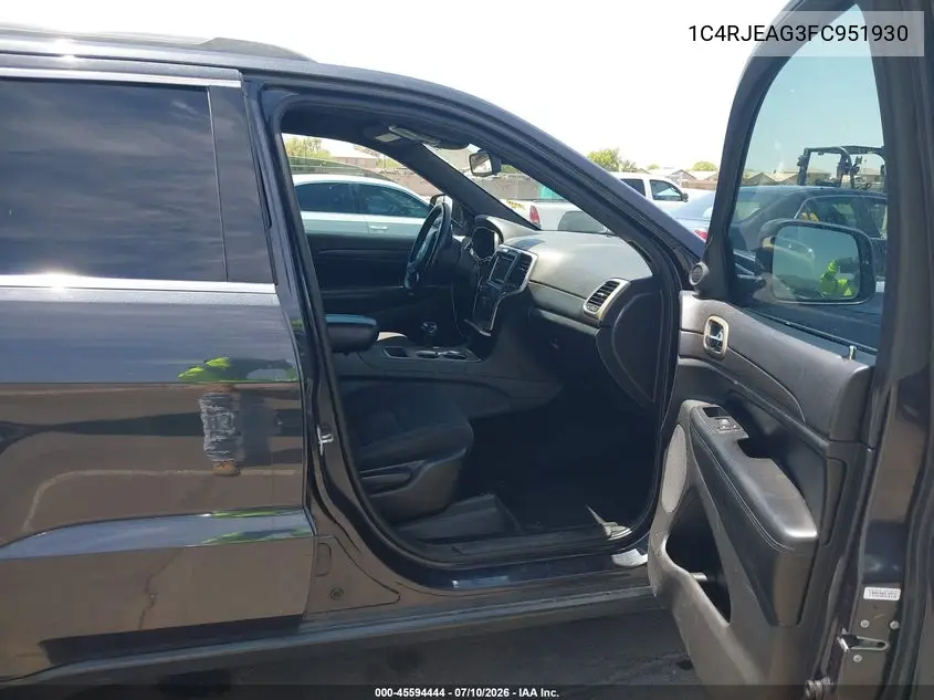 2015 Jeep Grand Cherokee Laredo VIN: 1C4RJEAG3FC951930 Lot: 45594444