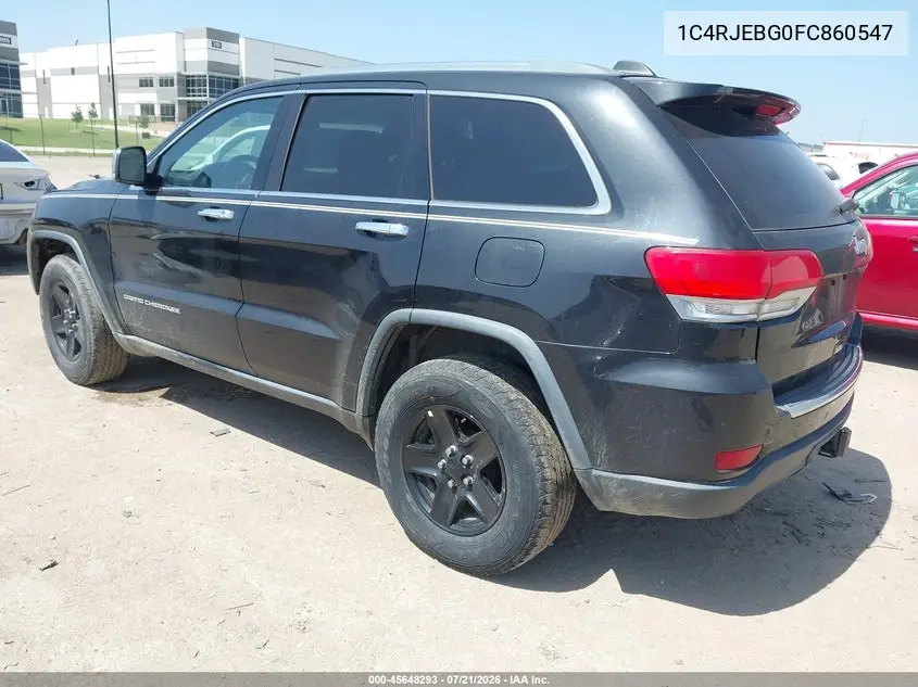 2015 Jeep Grand Cherokee Limited VIN: 1C4RJEBG0FC860547 Lot: 45648293