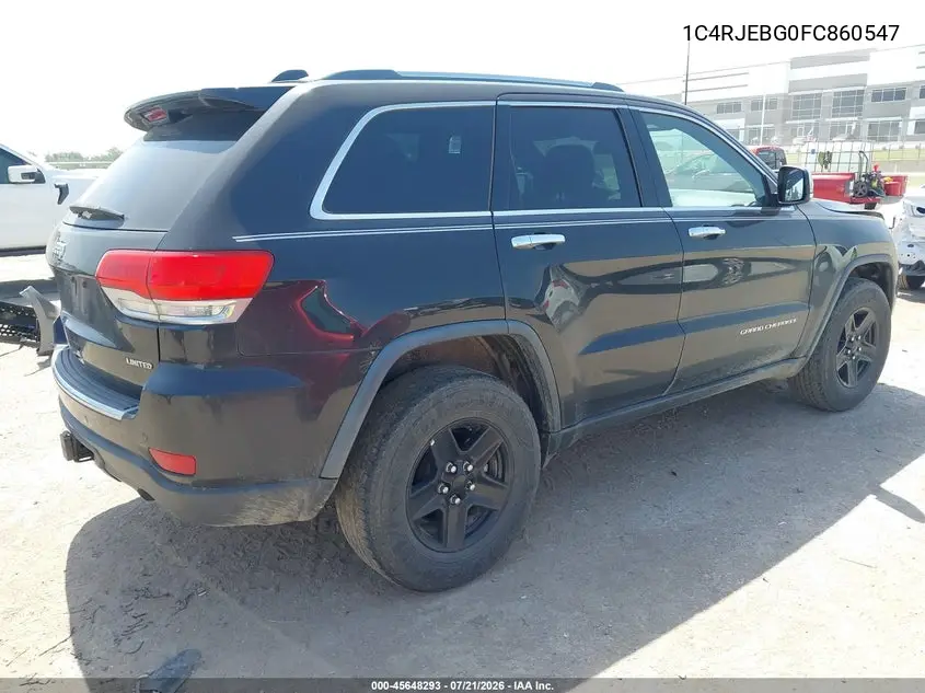 2015 Jeep Grand Cherokee Limited VIN: 1C4RJEBG0FC860547 Lot: 45648293
