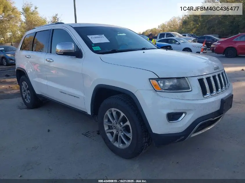 1C4RJFBM4GC436477 2016 Jeep Grand Cherokee Limited