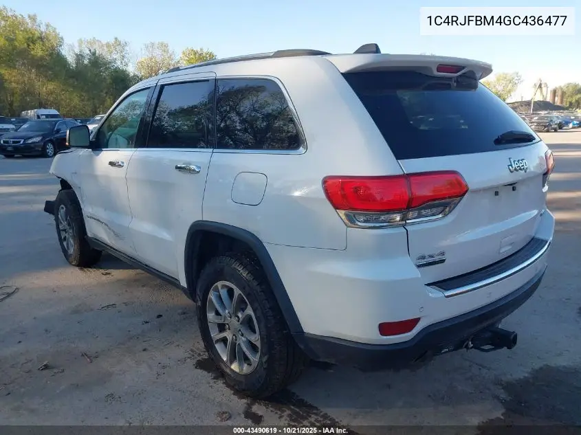 1C4RJFBM4GC436477 2016 Jeep Grand Cherokee Limited