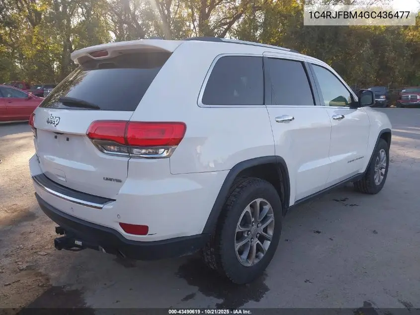 1C4RJFBM4GC436477 2016 Jeep Grand Cherokee Limited