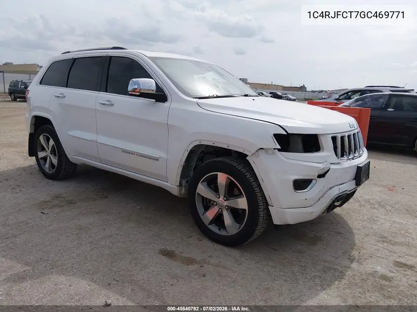 2016 Jeep Grand Cherokee Overland VIN: 1C4RJFCT7GC469771 Lot: 45540792