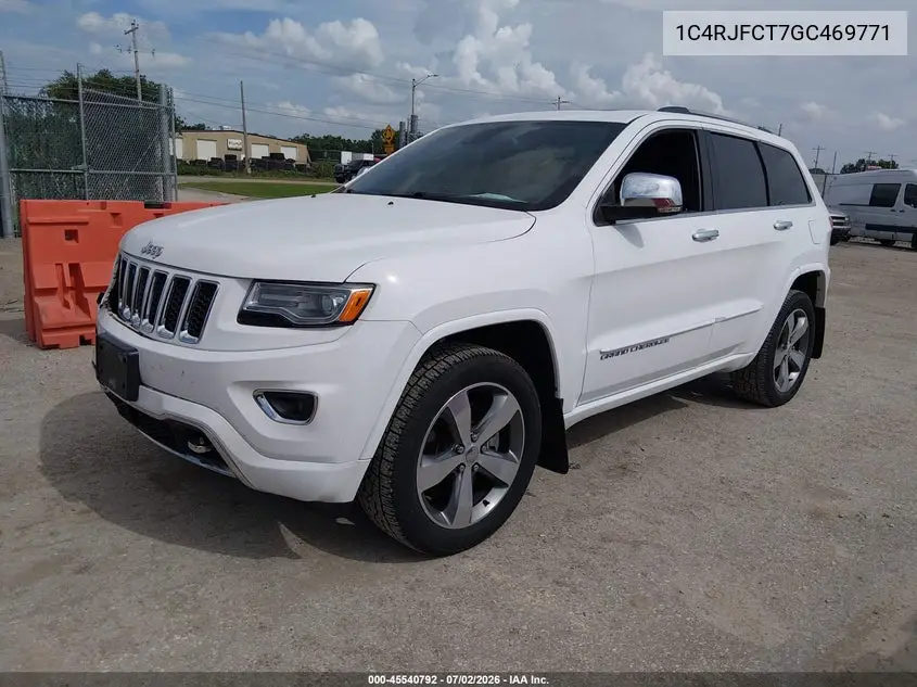 2016 Jeep Grand Cherokee Overland VIN: 1C4RJFCT7GC469771 Lot: 45540792