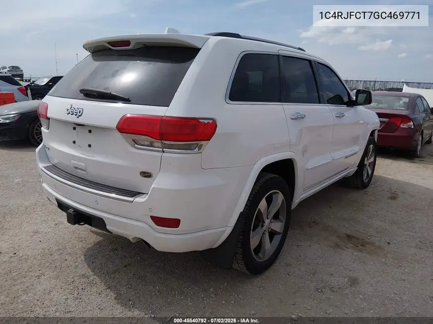 2016 Jeep Grand Cherokee Overland VIN: 1C4RJFCT7GC469771 Lot: 45540792