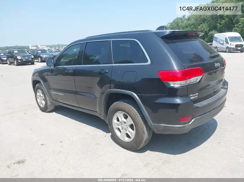 2016 Jeep Grand Cherokee Laredo VIN: 1C4RJFAGXGC414477 Lot: 45580659
