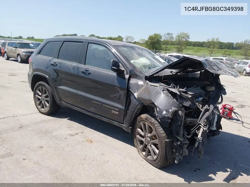 2016 Jeep Grand Cherokee Limited 75Th Anniversary VIN: 1C4RJFBG8GC349398 Lot: 45682151