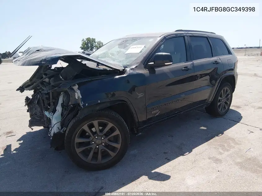 2016 Jeep Grand Cherokee Limited 75Th Anniversary VIN: 1C4RJFBG8GC349398 Lot: 45682151