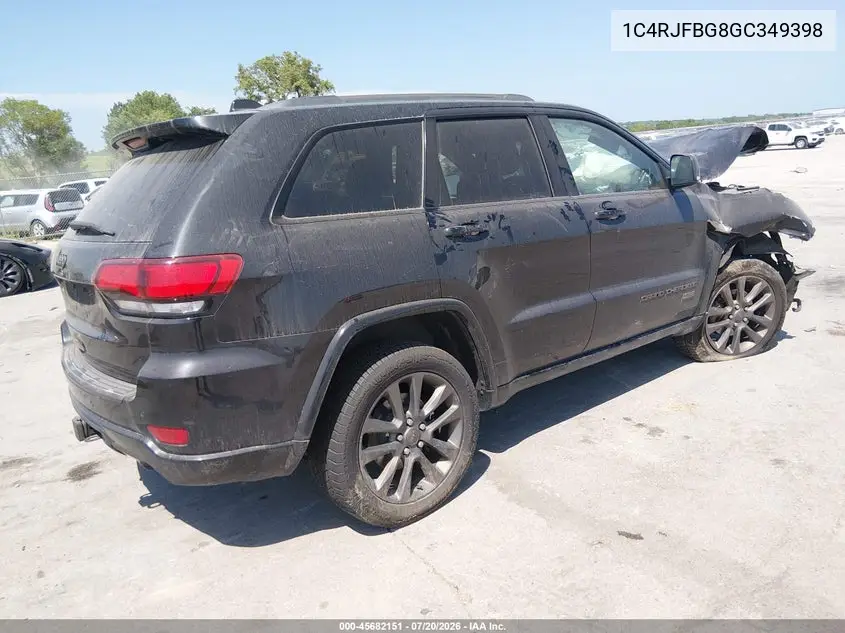 2016 Jeep Grand Cherokee Limited 75Th Anniversary VIN: 1C4RJFBG8GC349398 Lot: 45682151