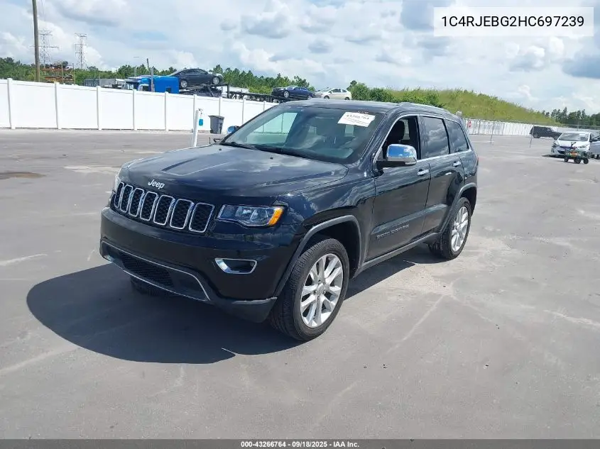 1C4RJEBG2HC697239 2017 Jeep Grand Cherokee Limited 4X2