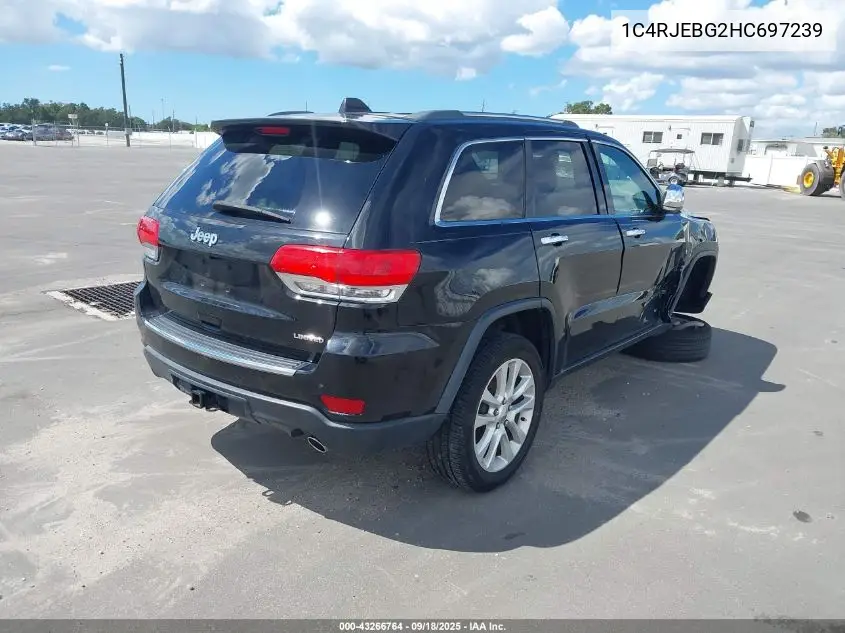 1C4RJEBG2HC697239 2017 Jeep Grand Cherokee Limited 4X2