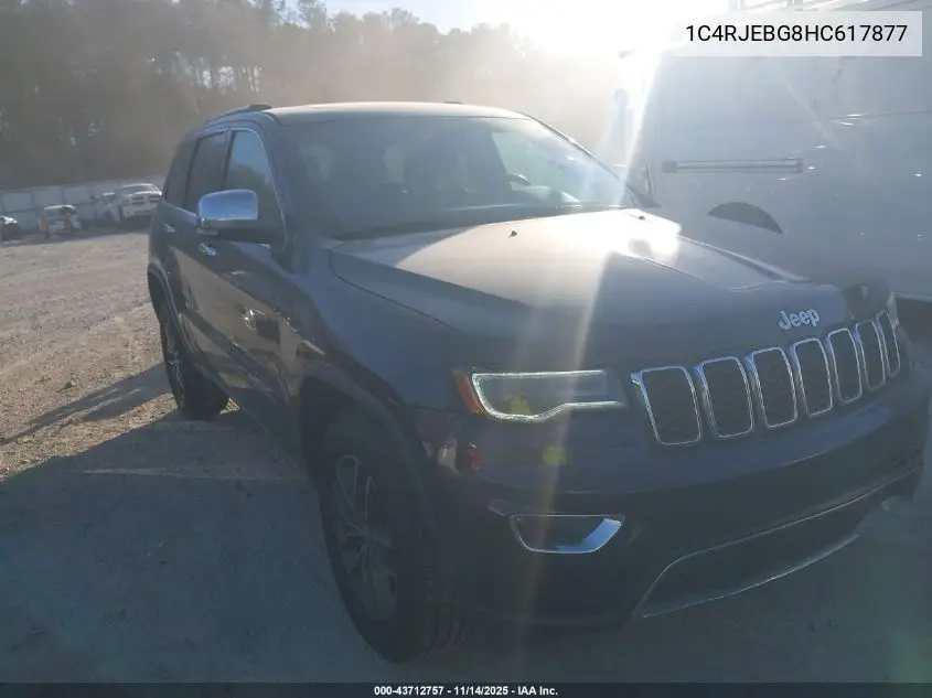 1C4RJEBG8HC617877 2017 Jeep Grand Cherokee Limited 4X2