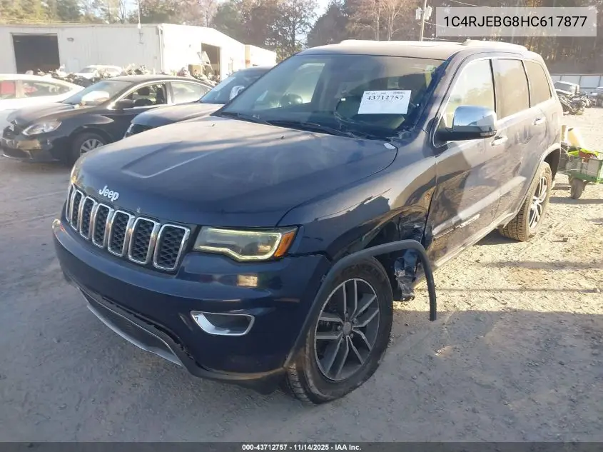 1C4RJEBG8HC617877 2017 Jeep Grand Cherokee Limited 4X2