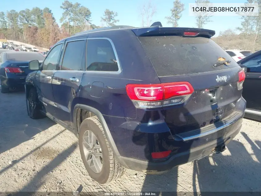 1C4RJEBG8HC617877 2017 Jeep Grand Cherokee Limited 4X2