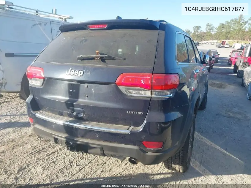1C4RJEBG8HC617877 2017 Jeep Grand Cherokee Limited 4X2