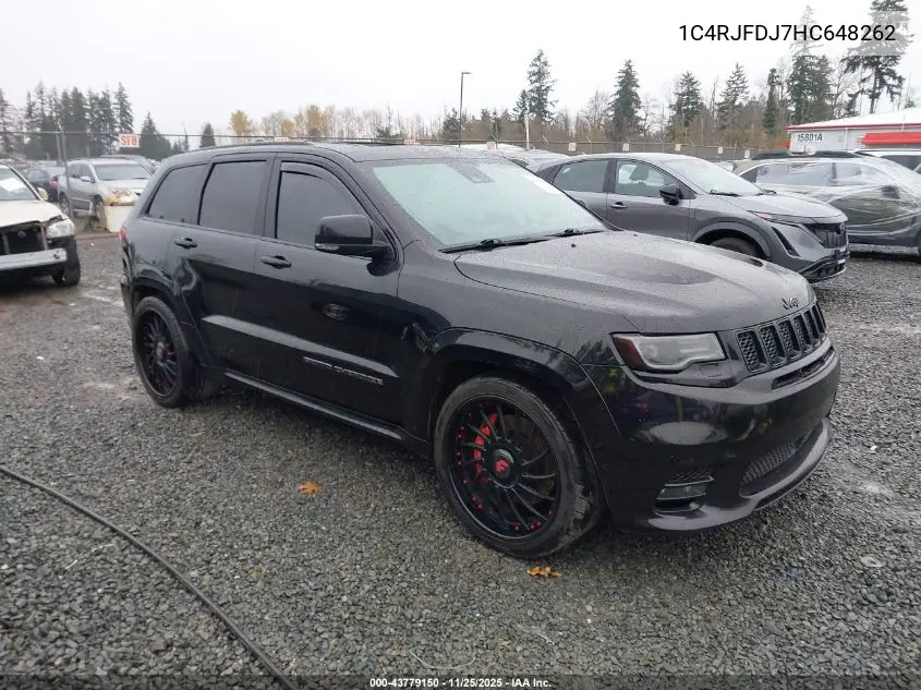 1C4RJFDJ7HC648262 2017 Jeep Grand Cherokee Srt 4X4