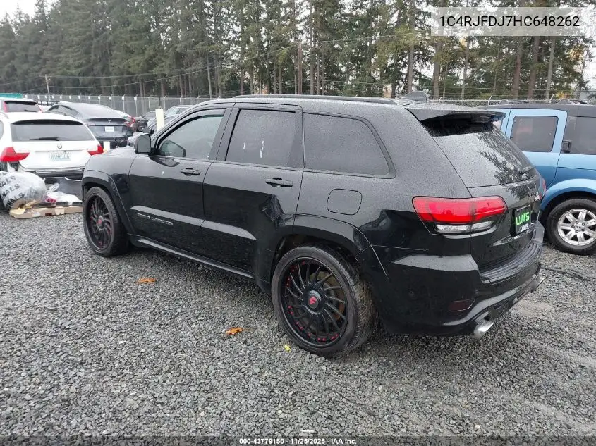 1C4RJFDJ7HC648262 2017 Jeep Grand Cherokee Srt 4X4