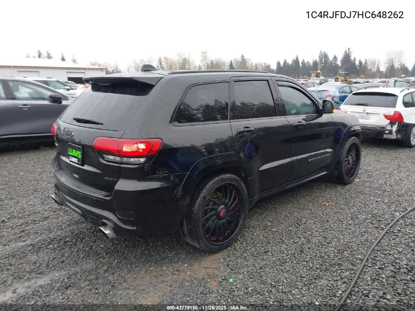 1C4RJFDJ7HC648262 2017 Jeep Grand Cherokee Srt 4X4