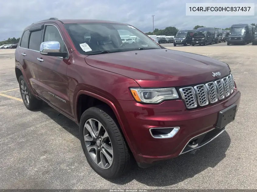 2017 Jeep Grand Cherokee Overland VIN: 1C4RJFCG0HC837437 Lot: 45147992