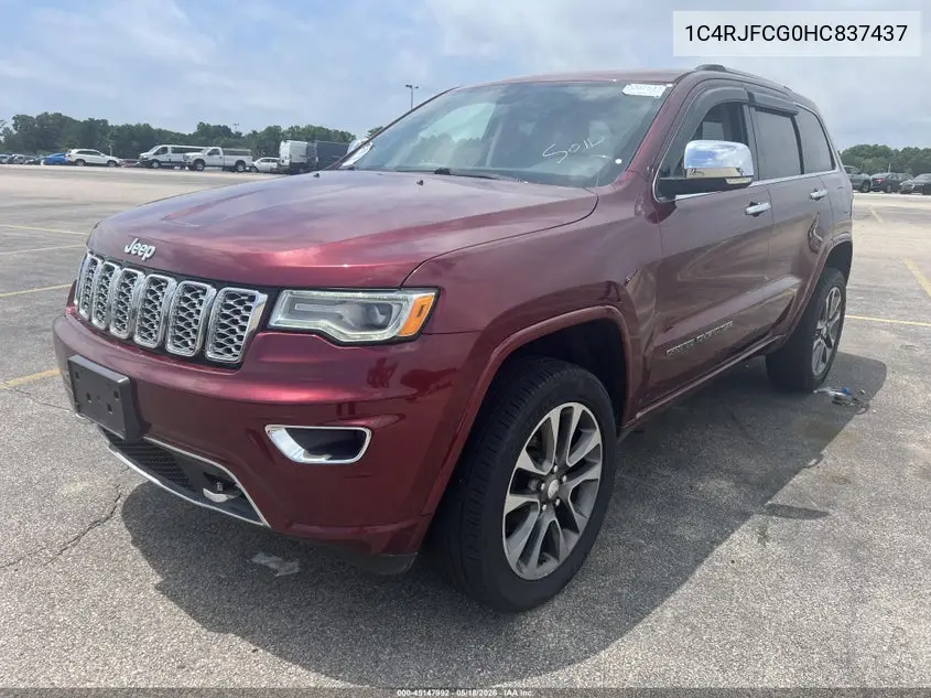 2017 Jeep Grand Cherokee Overland VIN: 1C4RJFCG0HC837437 Lot: 45147992