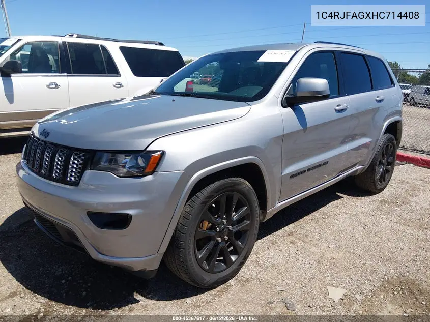 2017 Jeep Grand Cherokee Altitude 4X4 VIN: 1C4RJFAGXHC714408 Lot: 45367617