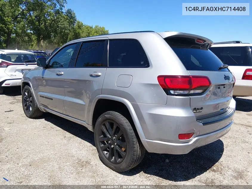 2017 Jeep Grand Cherokee Altitude 4X4 VIN: 1C4RJFAGXHC714408 Lot: 45367617
