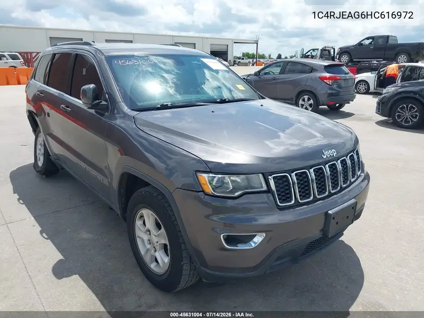 2017 Jeep Grand Cherokee Laredo 4X2 VIN: 1C4RJEAG6HC616972 Lot: 45631004