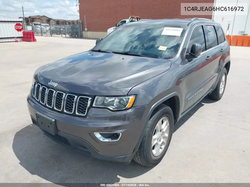 2017 Jeep Grand Cherokee Laredo 4X2 VIN: 1C4RJEAG6HC616972 Lot: 45631004