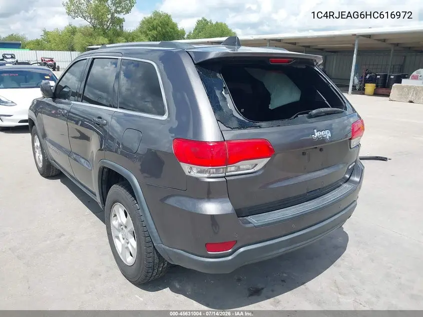 2017 Jeep Grand Cherokee Laredo 4X2 VIN: 1C4RJEAG6HC616972 Lot: 45631004
