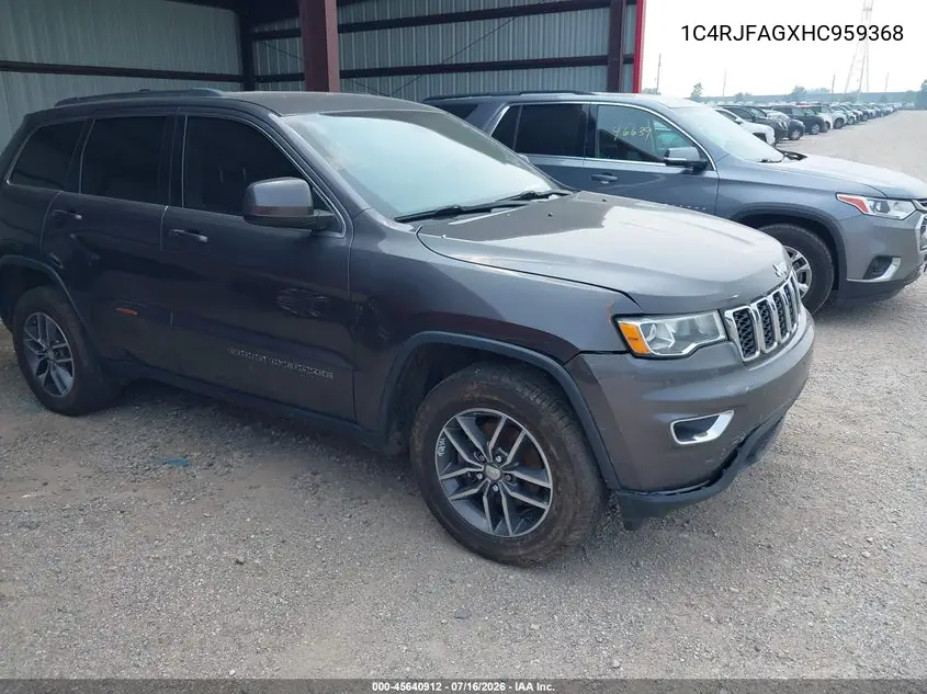2017 Jeep Grand Cherokee Laredo 4X4 VIN: 1C4RJFAGXHC959368 Lot: 45640912