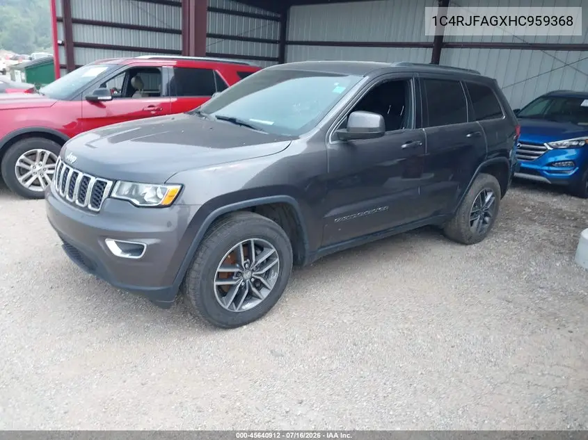 2017 Jeep Grand Cherokee Laredo 4X4 VIN: 1C4RJFAGXHC959368 Lot: 45640912