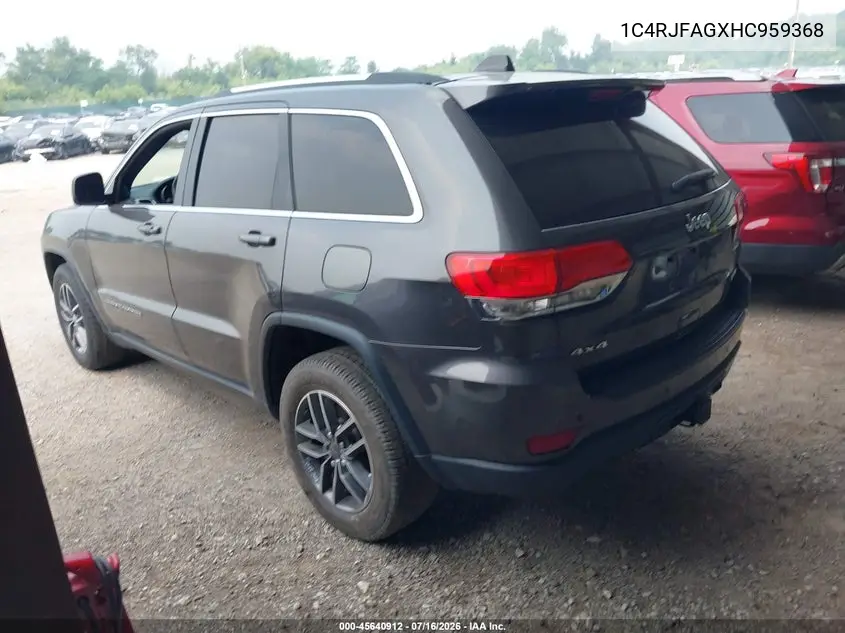 2017 Jeep Grand Cherokee Laredo 4X4 VIN: 1C4RJFAGXHC959368 Lot: 45640912