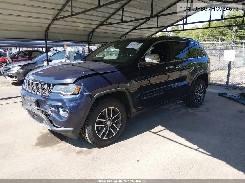 2017 Jeep Grand Cherokee Limited VIN: 1C4RJFBG7HC924673 Lot: 45642974