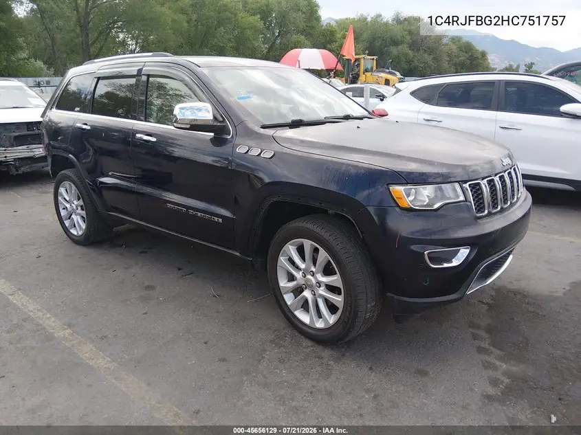 2017 Jeep Grand Cherokee Limited VIN: 1C4RJFBG2HC751757 Lot: 45656129
