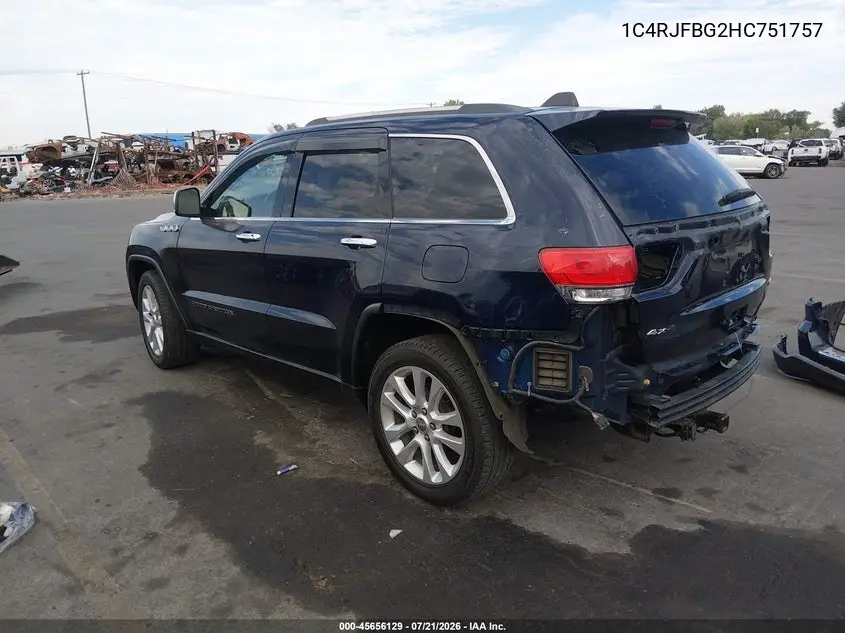 2017 Jeep Grand Cherokee Limited VIN: 1C4RJFBG2HC751757 Lot: 45656129