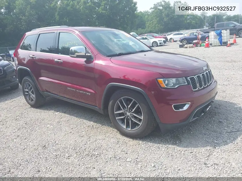 2017 Jeep Grand Cherokee Limited VIN: 1C4RJFBG3HC932527 Lot: 45680096