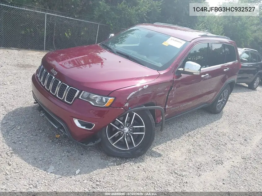 2017 Jeep Grand Cherokee Limited VIN: 1C4RJFBG3HC932527 Lot: 45680096