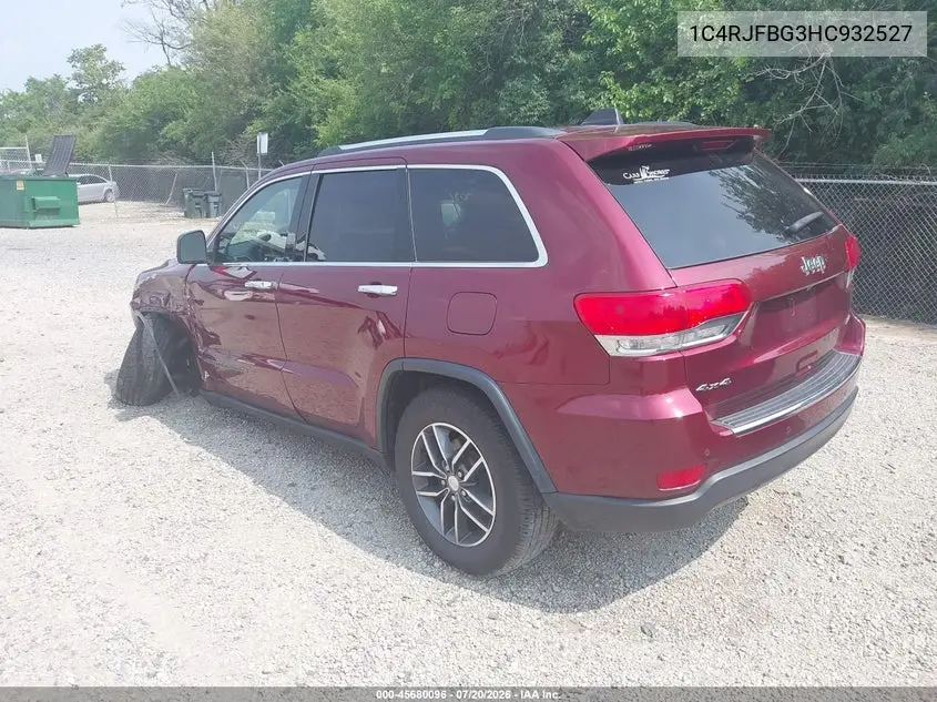2017 Jeep Grand Cherokee Limited VIN: 1C4RJFBG3HC932527 Lot: 45680096
